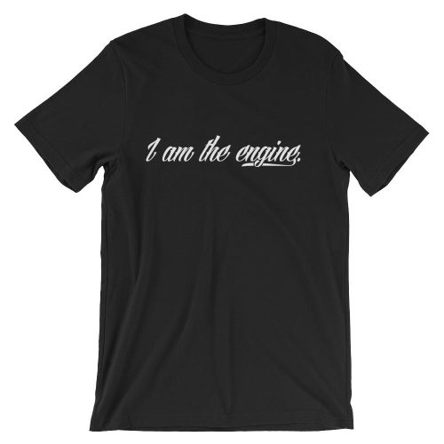 "I Am The Engine" Unisex short sleeve t-shirt - Urban Cycling Apparel