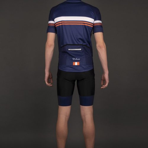 mens classic blue short sleeve jersey bib shorts 501190