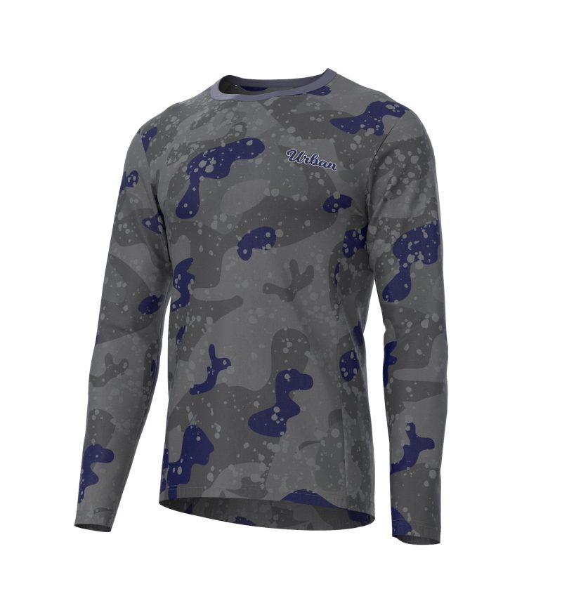 Men's Long Sleeve Camo MTB Mountain Bike Cycling Jersey - Urban Cycling Apparel