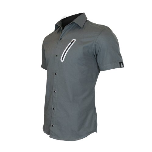 the pedalers pub shirt short sleeve casual urban commuter cycling jersey with snaps zipper pockets and dry fast wicking 638530