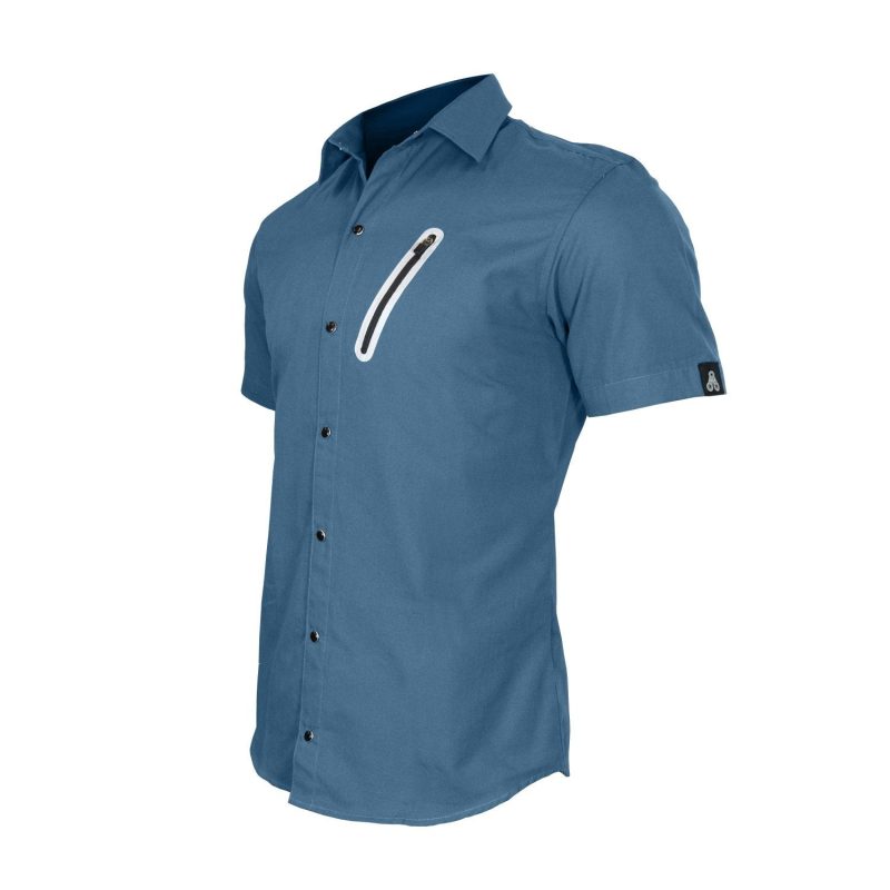 the pedalers pub shirt short sleeve casual urban commuter cycling jersey with snaps zipper pockets and dry fast wicking 752979