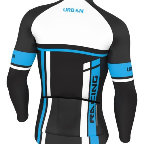 urban cycling blue thermal winter fleece jersey bib tights 308018