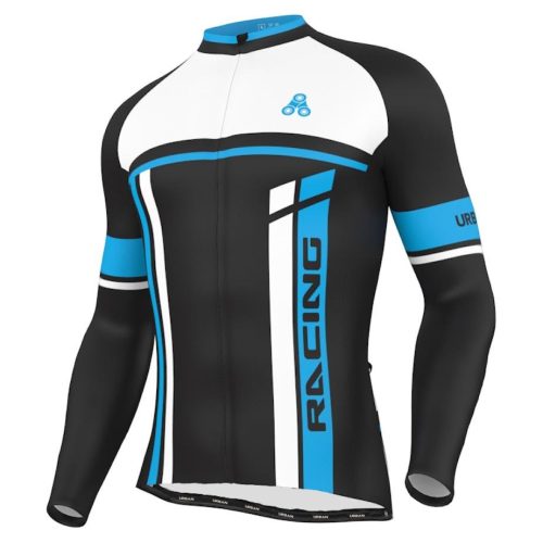 Urban Cycling Blue THERMAL WINTER fleece Jersey & Bib Tights - Urban Cycling Apparel