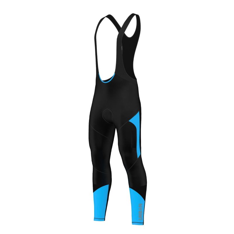 Urban Cycling Blue THERMAL WINTER fleece Jersey & Bib Tights - Urban Cycling Apparel