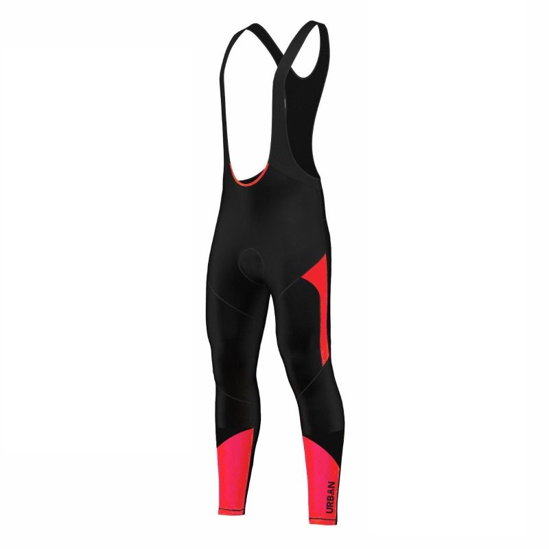 Urban Cycling RED THERMAL WINTER fleece Jersey & Bib Tights - Urban Cycling Apparel