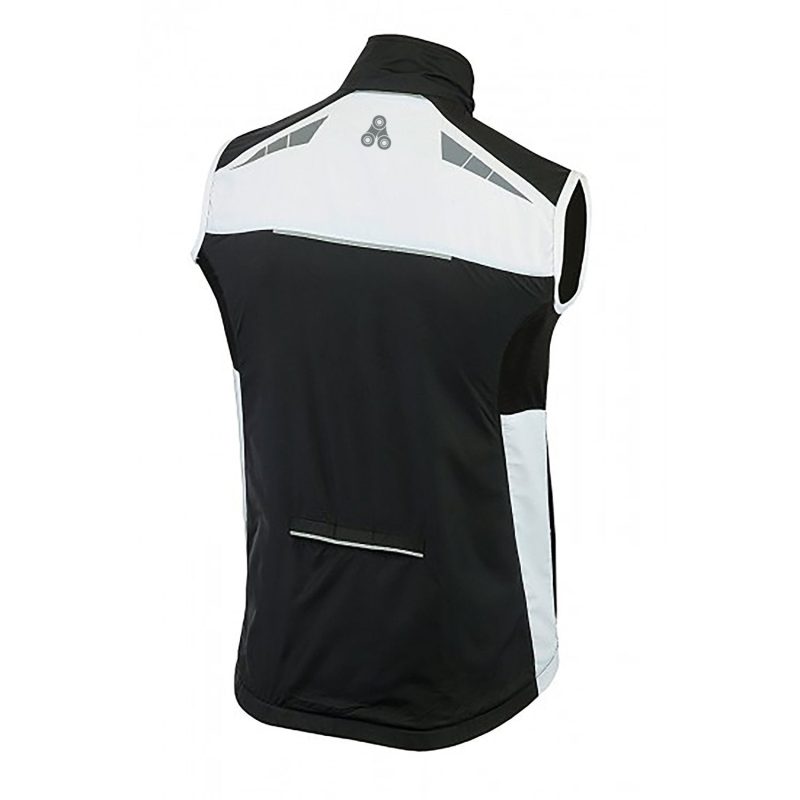 urban cycling windbreaker vest gilet black white 450808