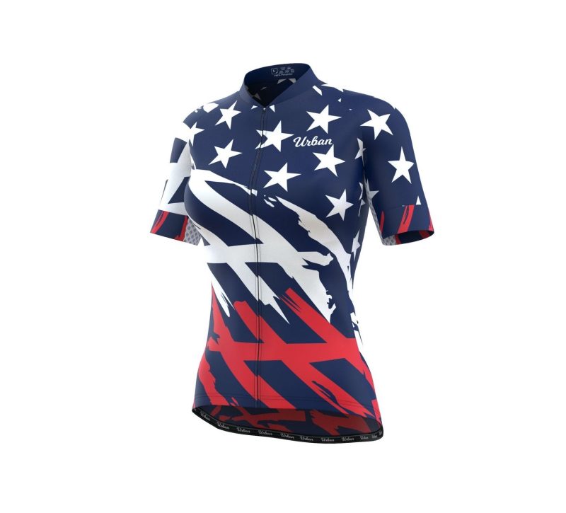 Women's All American Short Sleeve Jerseys / Bib Shorts - Urban Cycling Apparel