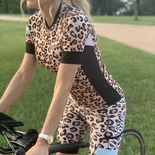 womens urban leopard print jersey bib shorts 438251